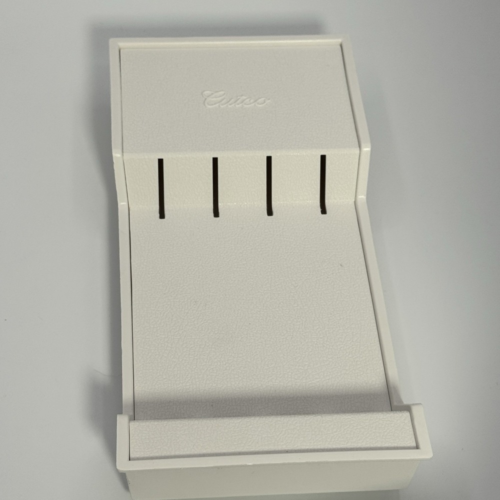 Cutco Knife Holder 4 Slot White Plastic‎ Countertop Drawer Knife Block Rack